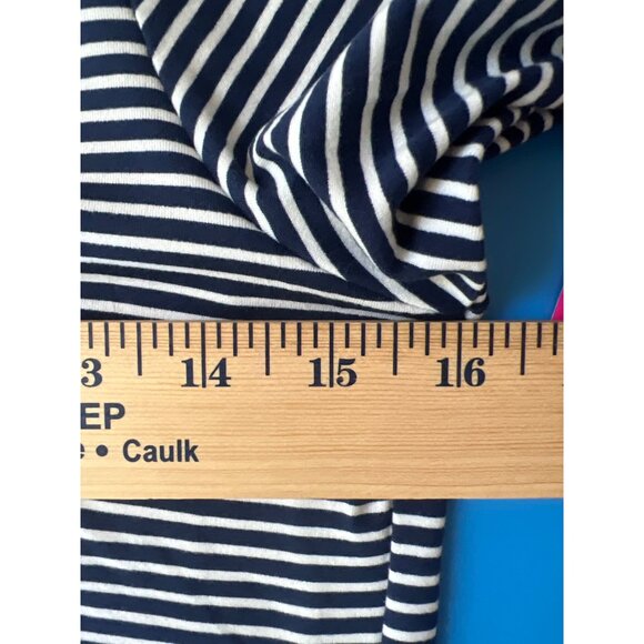 Violet & Ruby Maternity Top M Navy White Stripe 3/4 Sleeve Stretch NWT - Picture 3 of 9